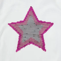 T-shirt met lange mouwen van jerseystof met motief van lovertjes