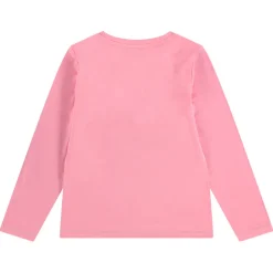 T-shirt met lange mouwen van jerseystof met bloemenprint en pompons