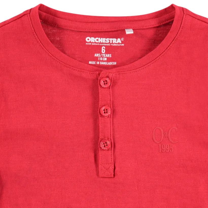 T-shirt met lange mouwen van jerseystof met geborduurd logo