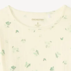 T-shirt met lange mouwen van pointelle met vlinderprint meisjes