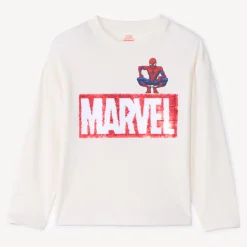 T-shirt met lange mouwen van Spider-Man Marvel met magische pailletten jongens