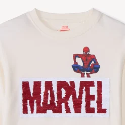 T-shirt met lange mouwen van Spider-Man Marvel met magische pailletten jongens