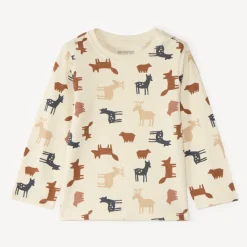 T-shirt met lange mouwen voor baby jongens met dierenprint
