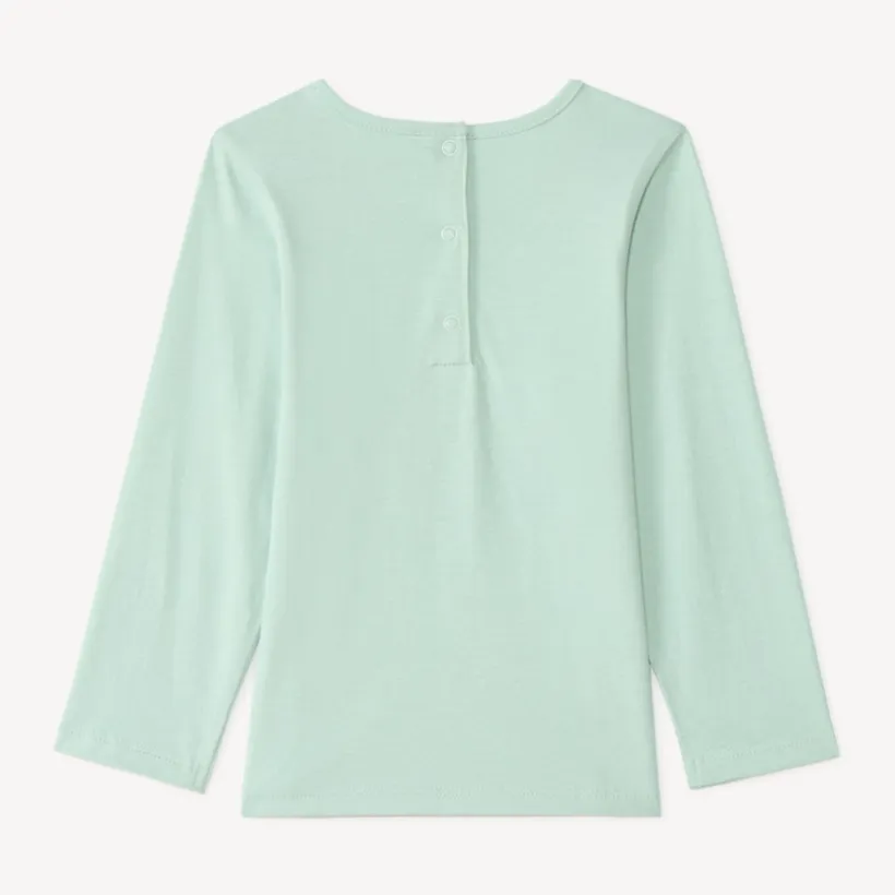 T-shirt met lange mouwen voor babymeisjes met glinsterende fantasiedruk.