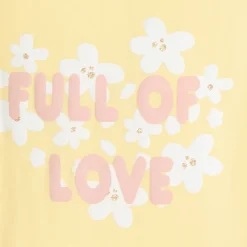 T-shirt met lange mouwen voor babymeisjes met glinsterende fantasiedruk.