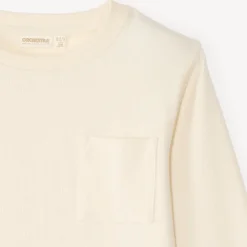 T-shirt met lange mouwen voor jongens, effen kleur