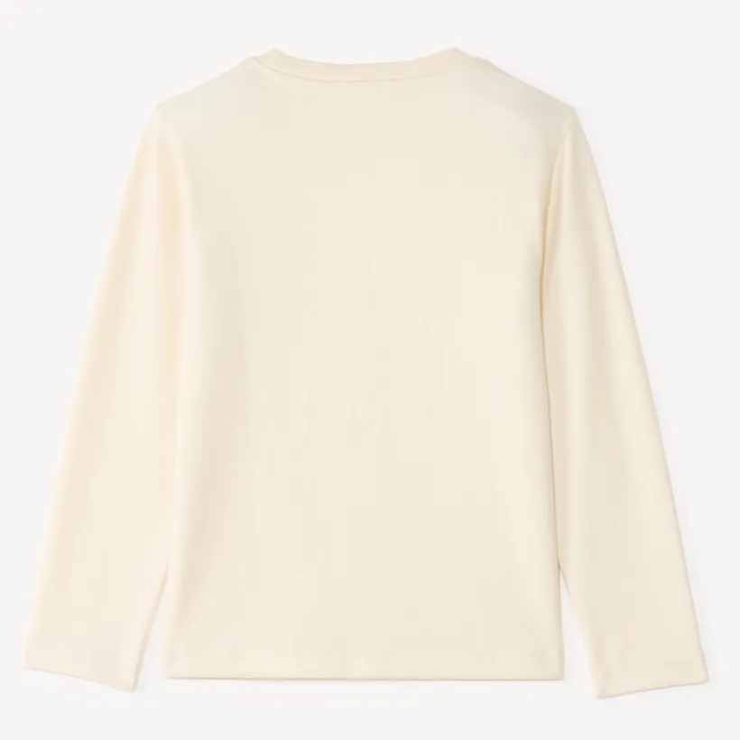 T-shirt met lange mouwen voor jongens, effen kleur