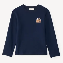 T-shirt met lange mouwen voor jongens met een fantasietextuur