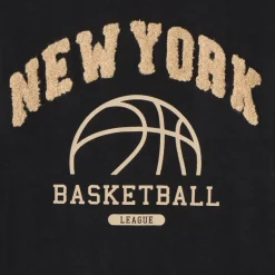 T-shirt met lange mouwen voor jongens met 'New York' bouclette patch