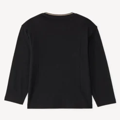 T-shirt met lange mouwen voor jongens met 'New York' bouclette patch