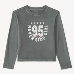 T-shirt met lange mouwen voor meisjes met een vervaagd effect