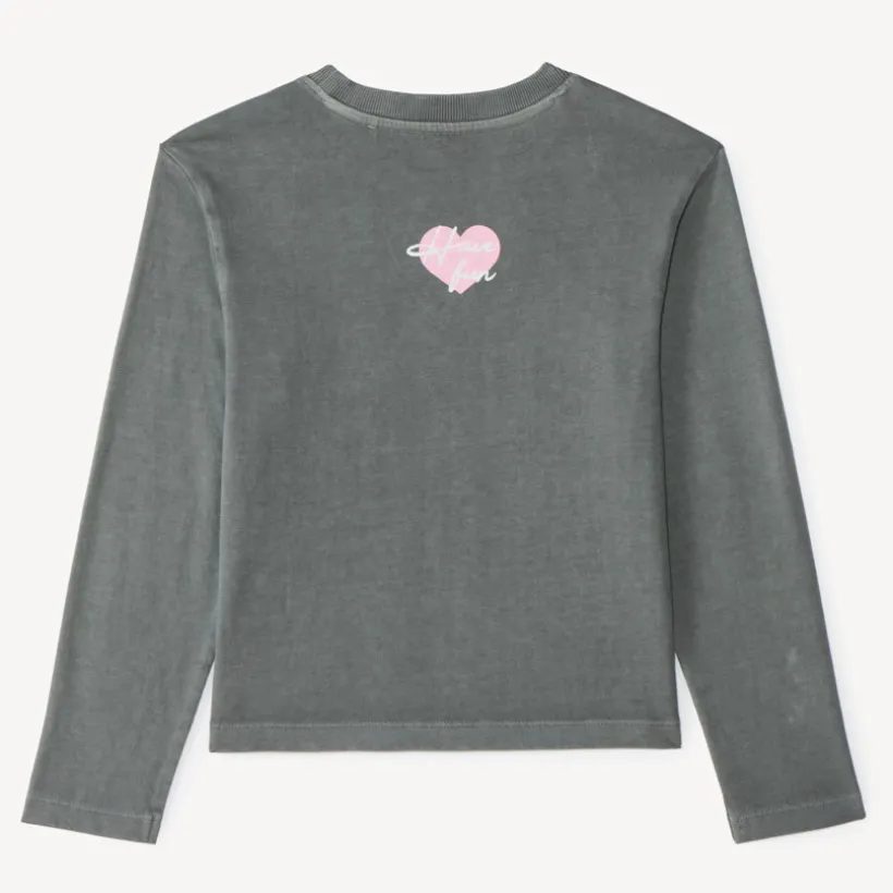 T-shirt met lange mouwen voor meisjes met een vervaagd effect