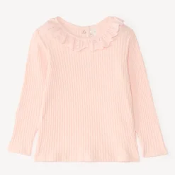 T-shirt met lange mouwen voor meisjes baby met ruches.