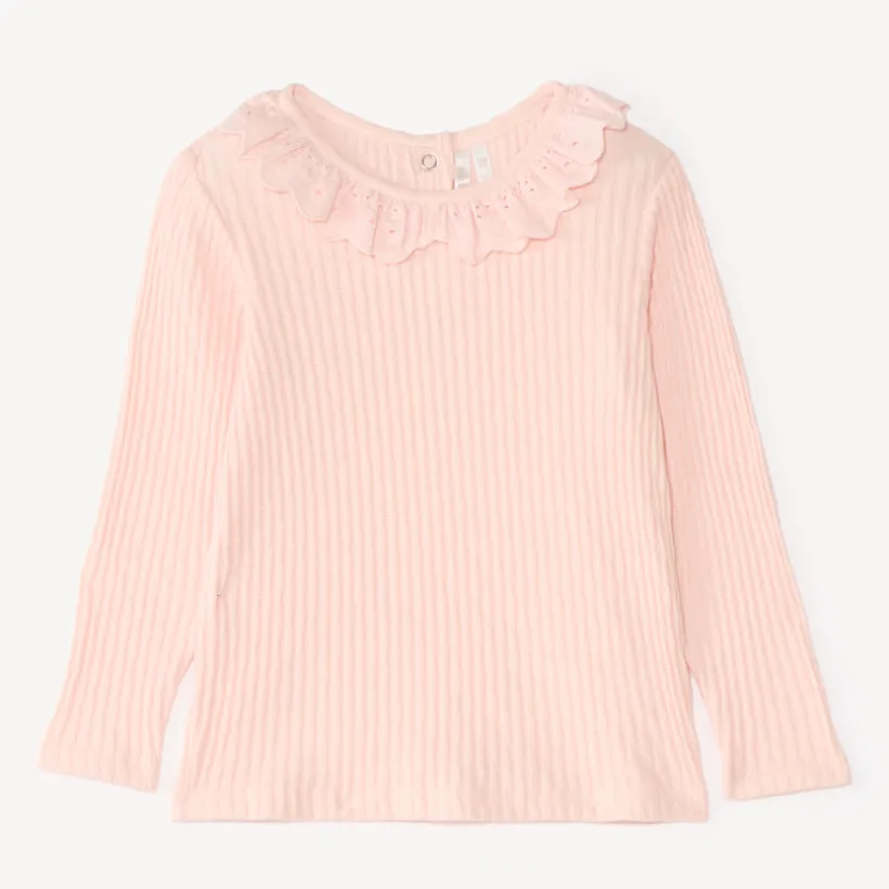 T-shirt met lange mouwen voor meisjes baby met ruches.