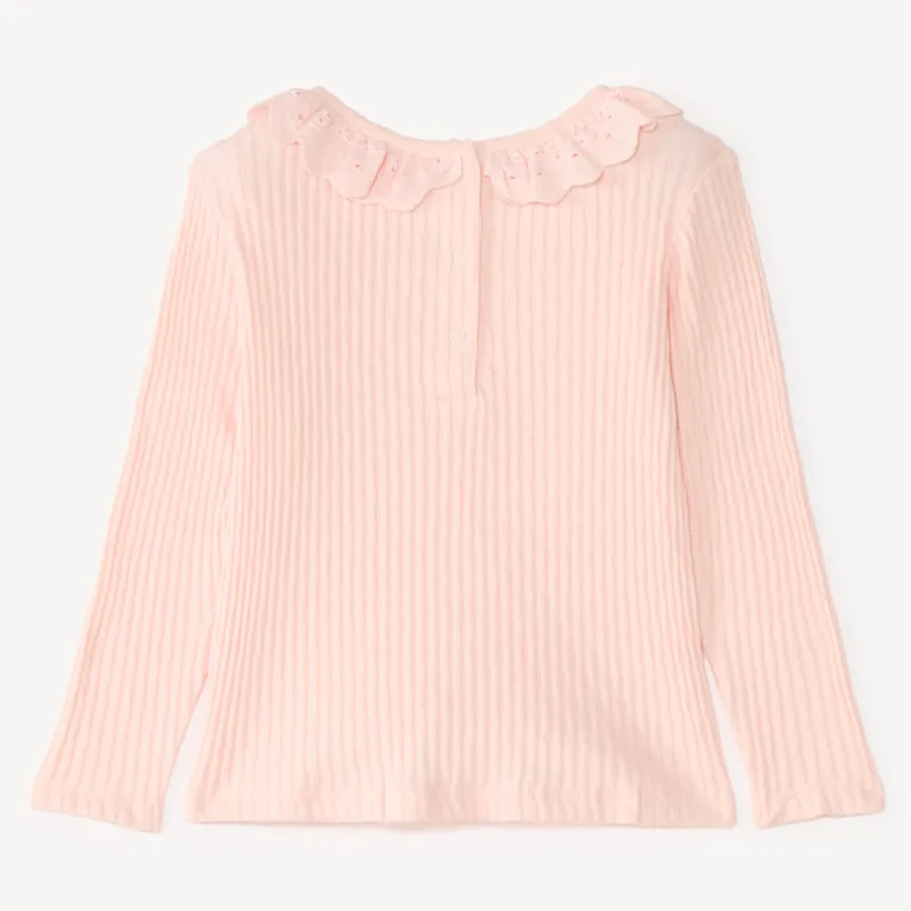 T-shirt met lange mouwen voor meisjes baby met ruches.