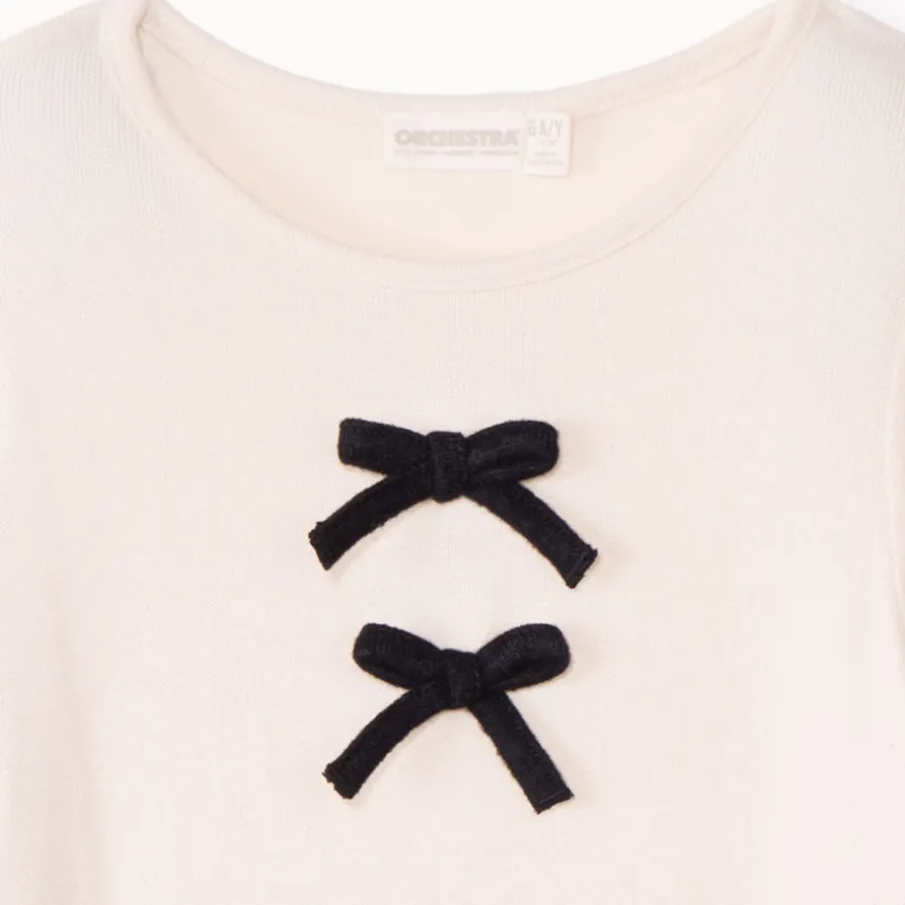 T-shirt met lange pofmouwen en knoopjes meisjes