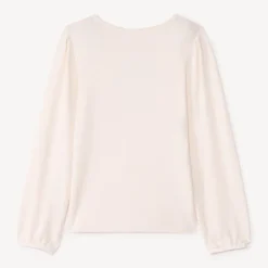 T-shirt met lange pofmouwen en knoopjes meisjes
