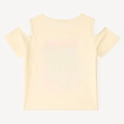 T-shirt met off-shoulder en print Venice Beach meisjes