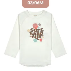 T-shirt Rashguard UV50+ 3-6M Flowers Sea Salt