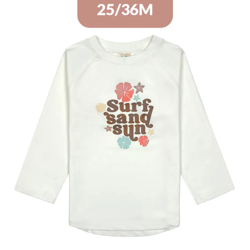 T-shirt Rashguard UV50+ 25-36M Flowers Sea Salt