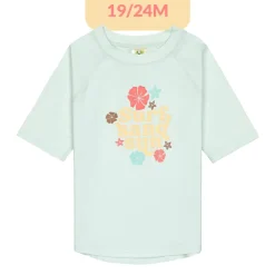 T-shirt Rashguard UV50+ 19-24M Flowers Sea Foam
