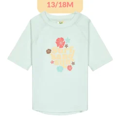 T-shirt Rashguard UV50+ 13-18M Flowers Sea Foam