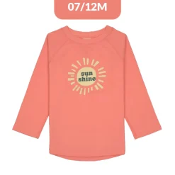 T-shirt Rashguard UV50+ 7-12M Sunshine Coral