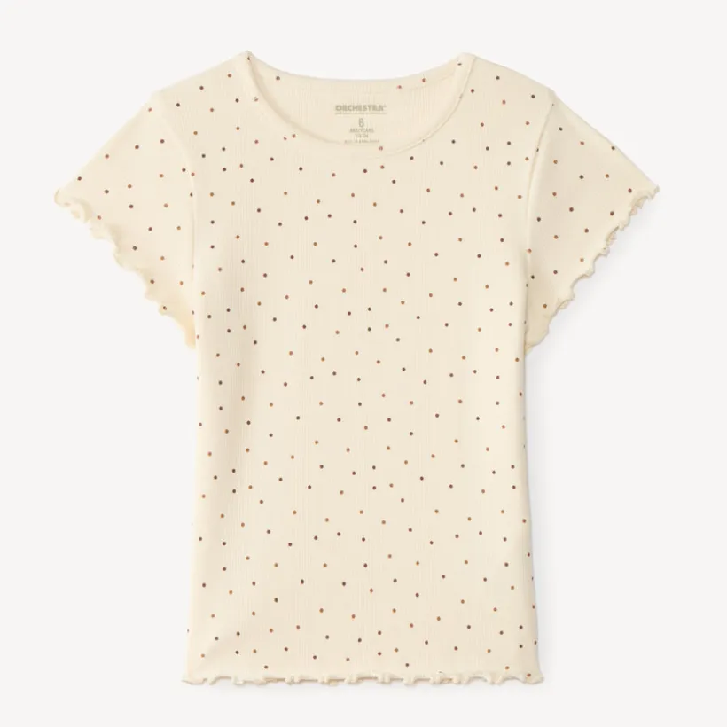T-shirt voor meisjes met korte mouwen en een fantasieprint