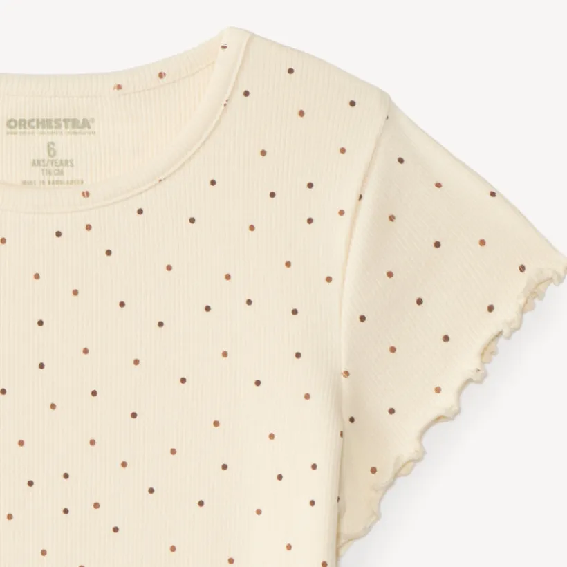 T-shirt voor meisjes met korte mouwen en een fantasieprint