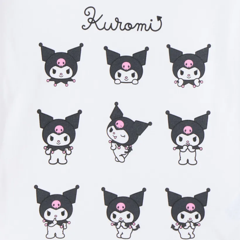 T-shirt voor meisjes met lange mouwen en Kuromi-print