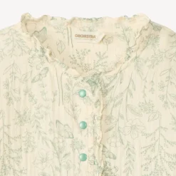 Tunic meisjes met lange mouwen en bloemenprint