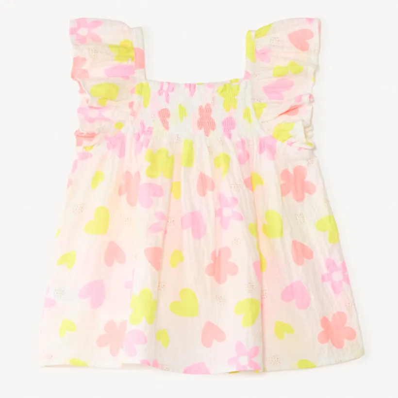 Tunic met volantjes en kleurrijke fantasiedruk meisjes