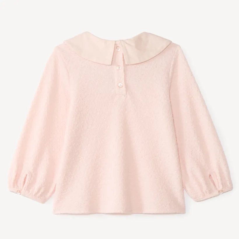 Tunic voor meisjes met lange mouwen en strikje.