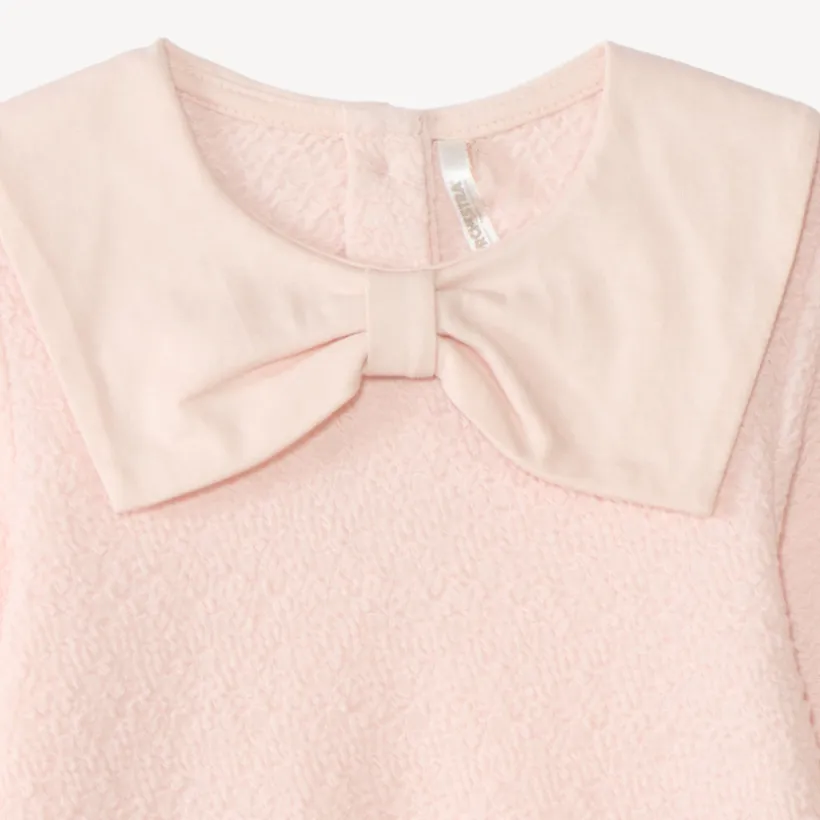 Tunic voor meisjes met lange mouwen en strikje.