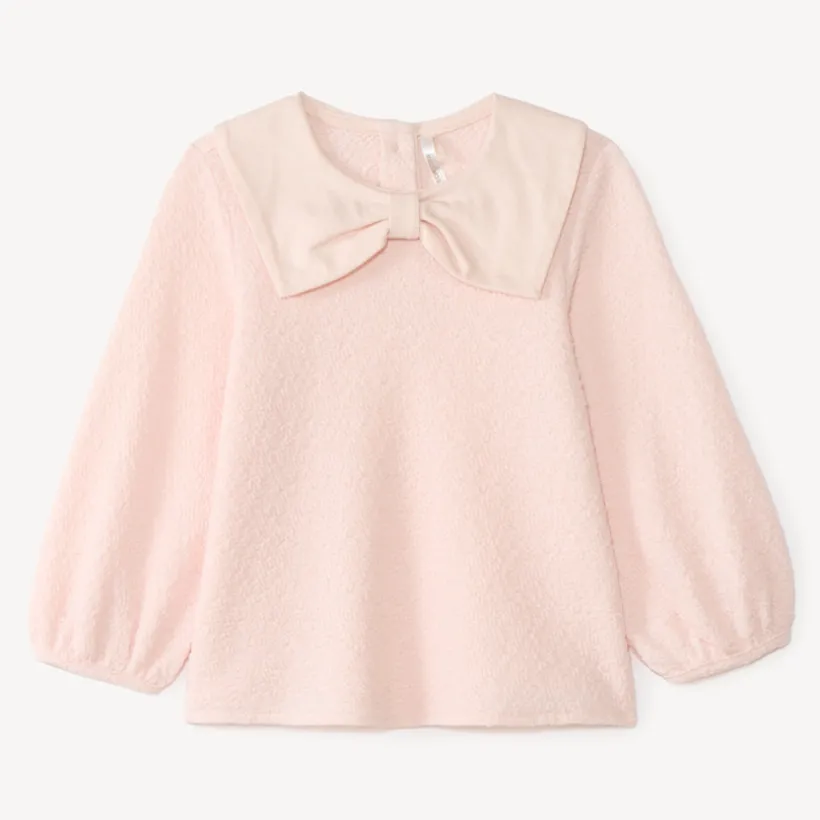 Tunic voor meisjes met lange mouwen en strikje.