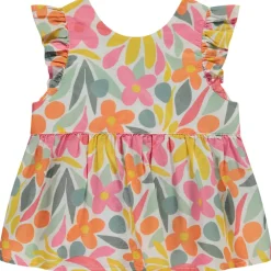 Tuniek met korte mouwen, bloemenprint, meisjes