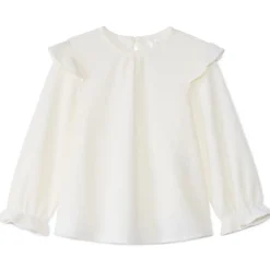 Tuniek met lange mouwen, effen kleur en ruches meisjes