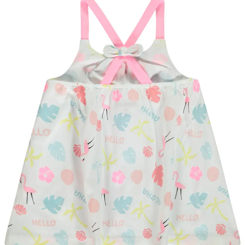 Tuniek zonder mouwen met fantasieprint van flamingo's meisjes