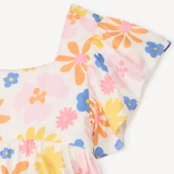 Tunika met korte mouwen met bloemenprint meisjes