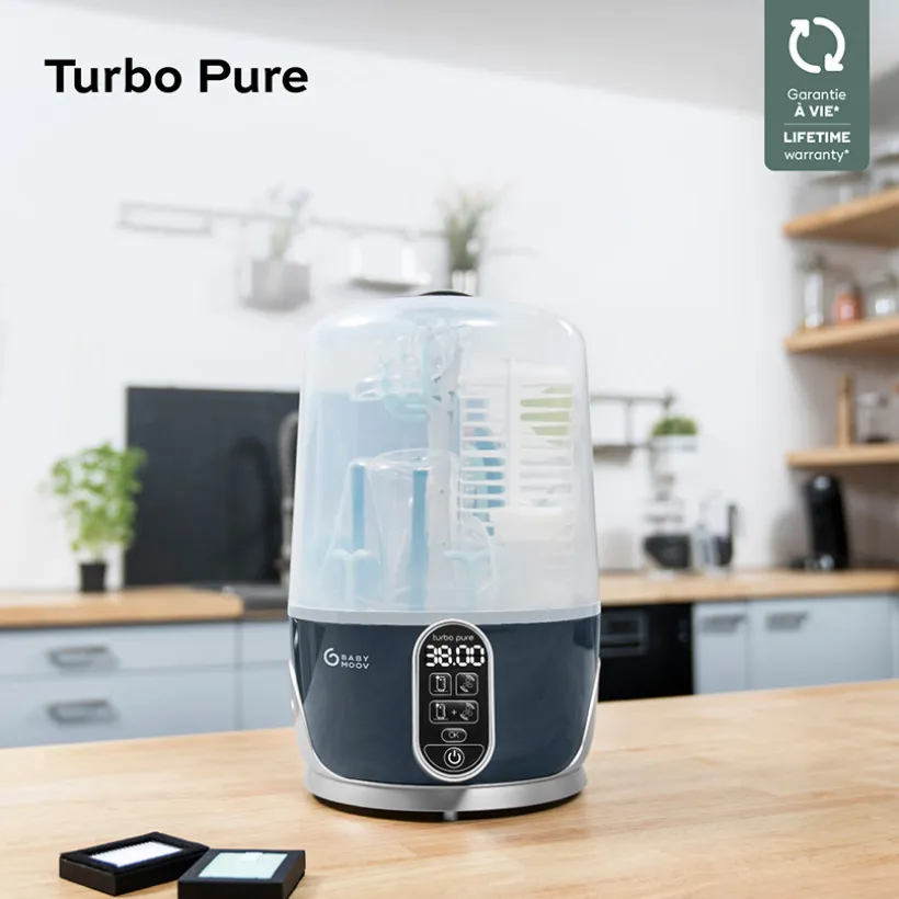 Turbo Pure elektrische sterilisator en flessendroger met automatische zuiverende droogfunctie