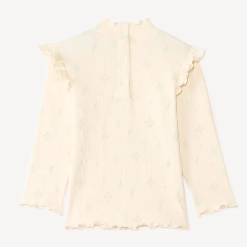 Turtleneck met ruches en bloemenprint voor babymeisjes