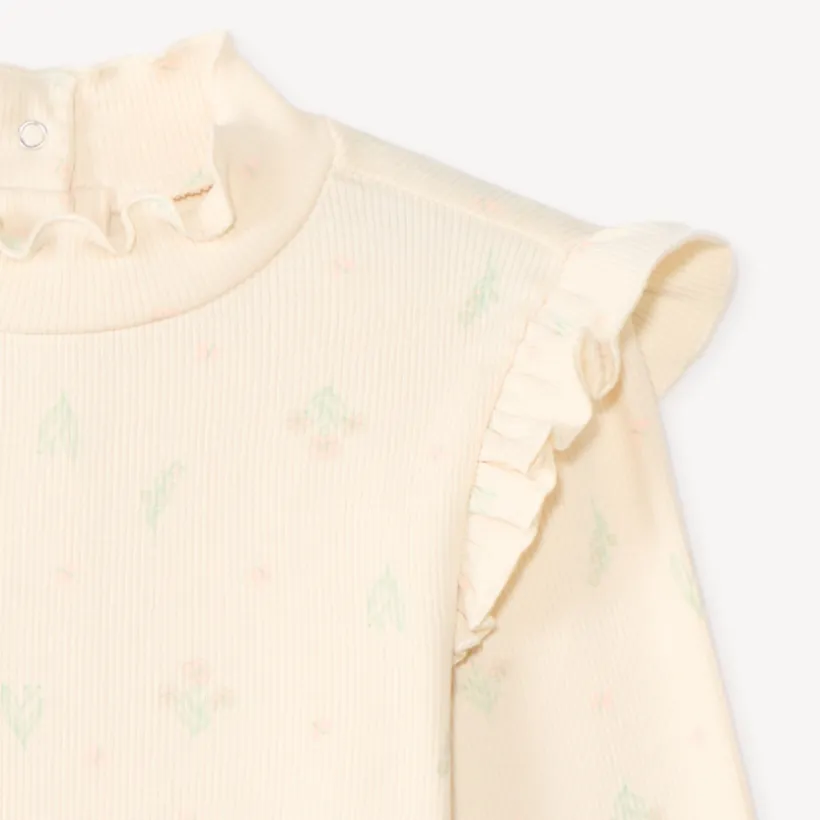Turtleneck met ruches en bloemenprint voor babymeisjes