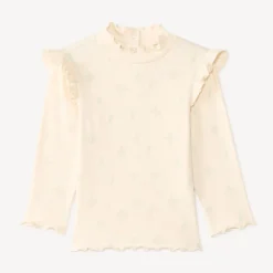 Turtleneck met ruches en bloemenprint voor babymeisjes
