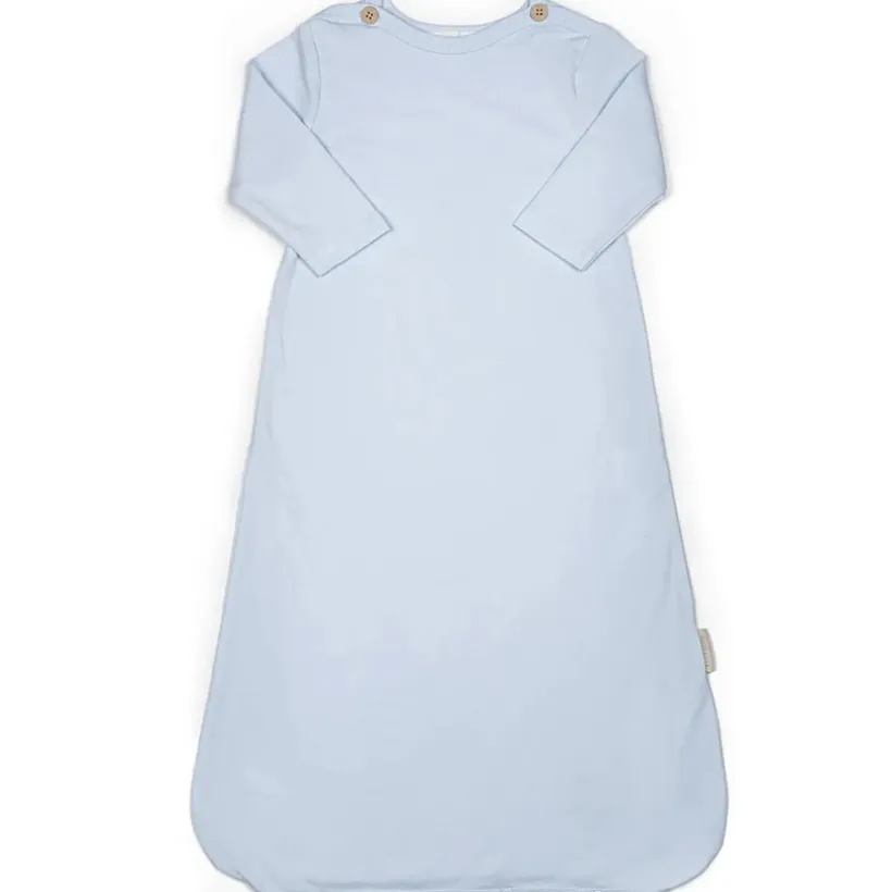 Tussenseizoenslaapzak in jersey met mouwen - Water Blue- 6/12 maanden