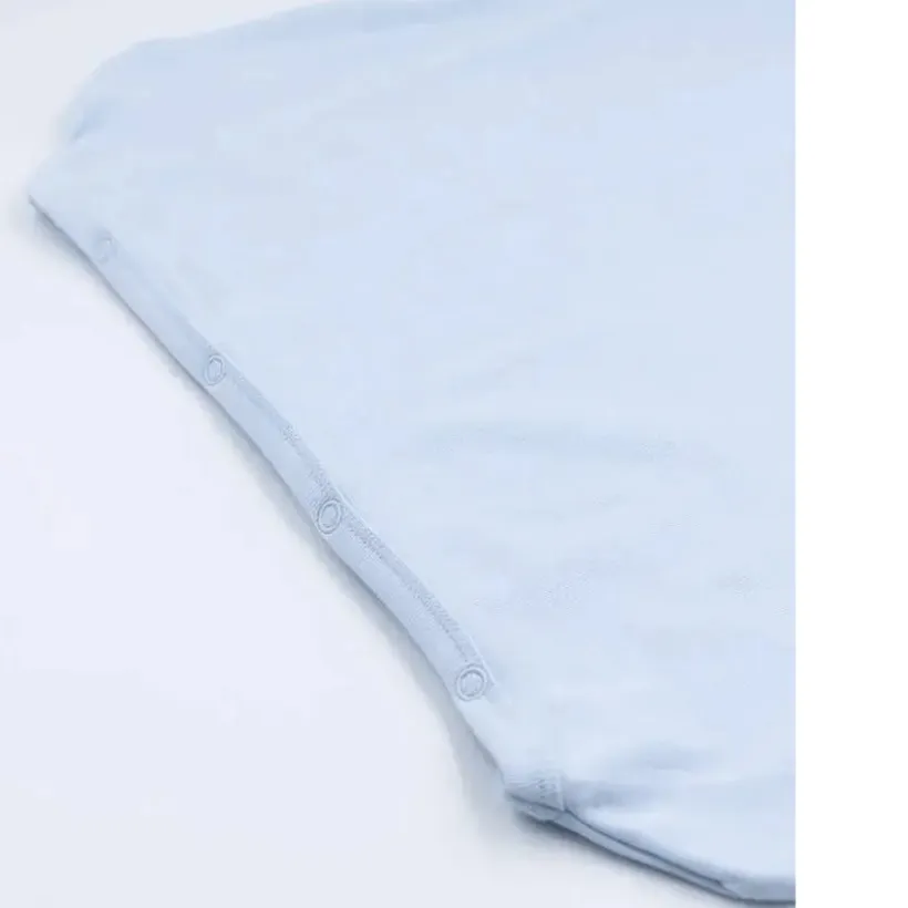 Tussenseizoenslaapzak in jersey met mouwen - Water Blue- 6/12 maanden