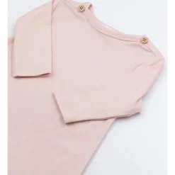 Tussenseizoenslaapzak in jersey met mouwen - Water Pink - 0/6 maanden