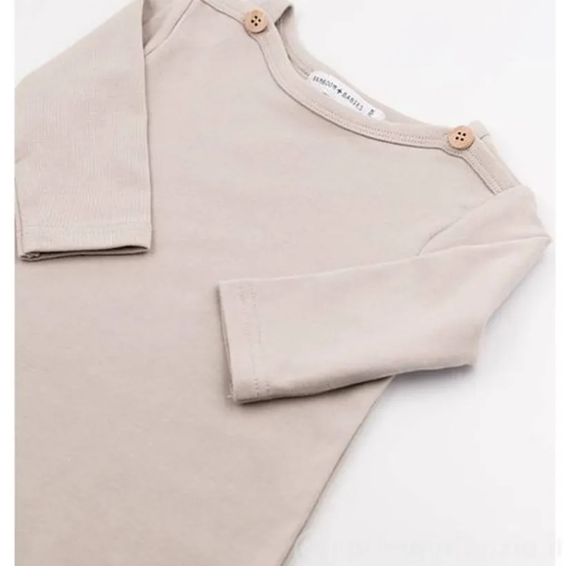 Tussenseizoenslaapzak jersey met mouwen - Camel - 1/2 jaar