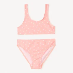 Twee-delige gepolkerde bikini met top + slipje meisjes