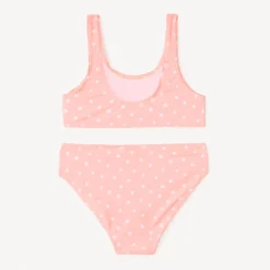 Twee-delige gepolkerde bikini met top + slipje meisjes