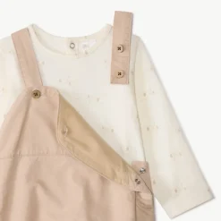Tweedelig ensemble met salopette voor babyjongens